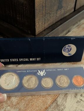 1967 US Special Mint Set OGP Kennedy Half 40% Silver